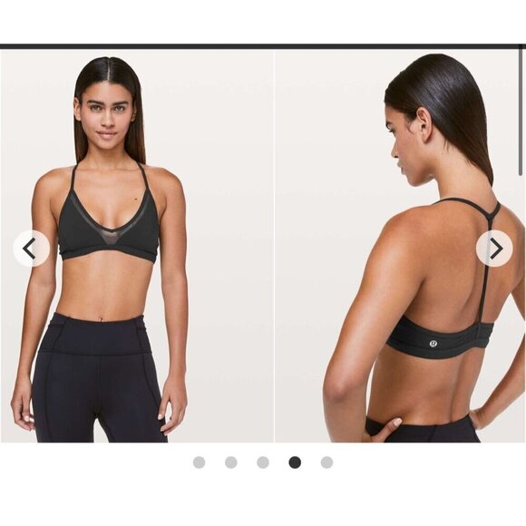 Lululemon State of flow bra, black, Size 6 J152 - Picture 1 of 8